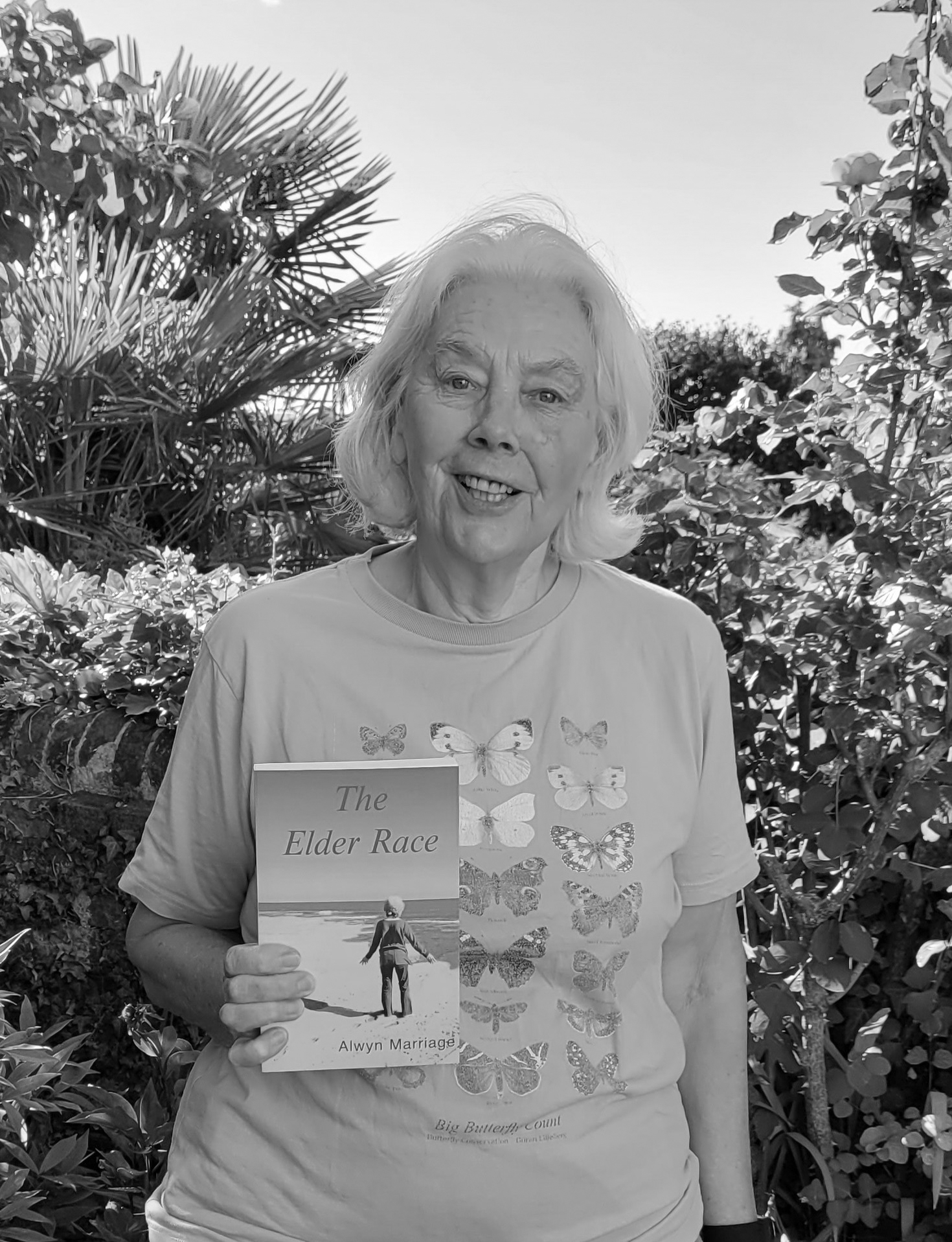 Alwyn Marriage with her book The Elder Race