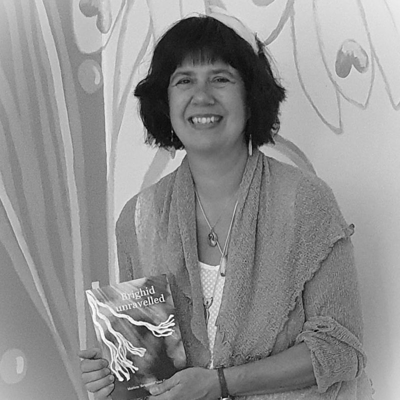 Marion van Eupen with their book Brighid Unravelled