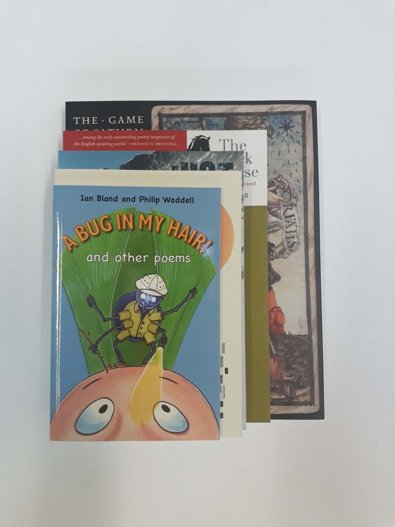 A pile of slim paperbacks, printed and bound at our Exeter works