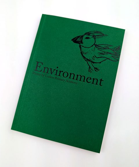 Front cover of the printed Environment poetry anthology