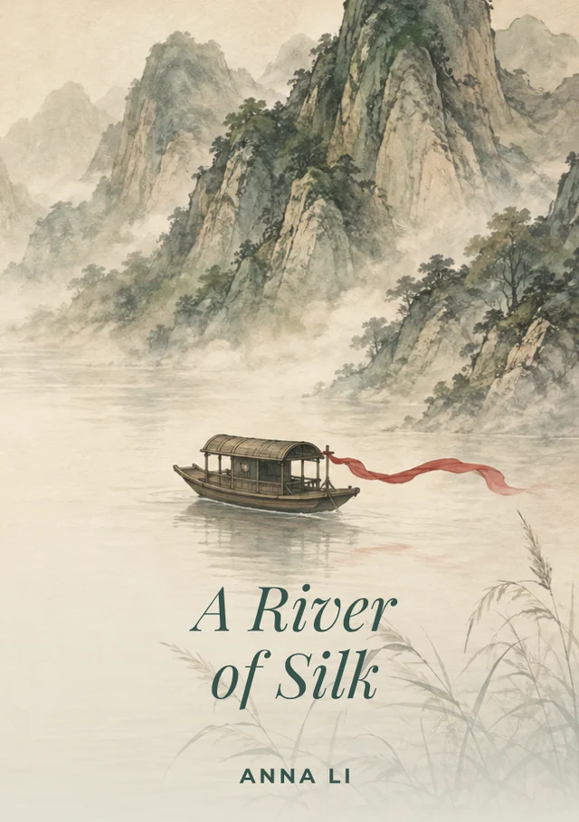 A River of Silk, premade Historical Fiction book cover