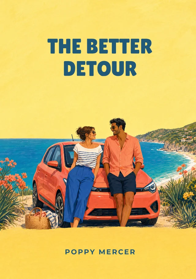 The Better Detour, premade Modern romance book cover