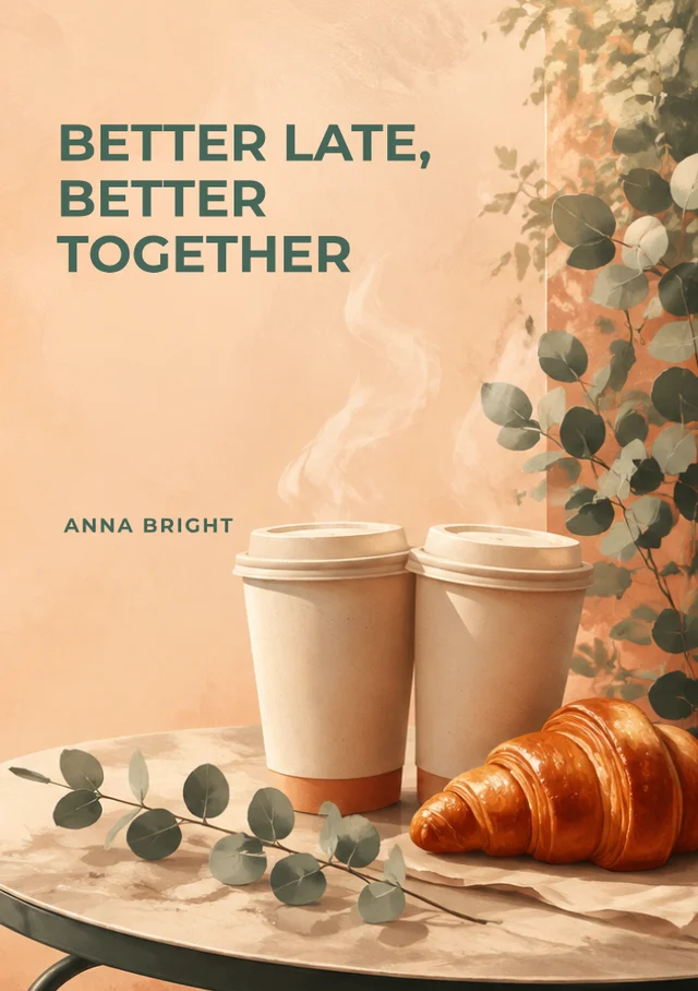 Better Late, Better Together, premade Romance book cover