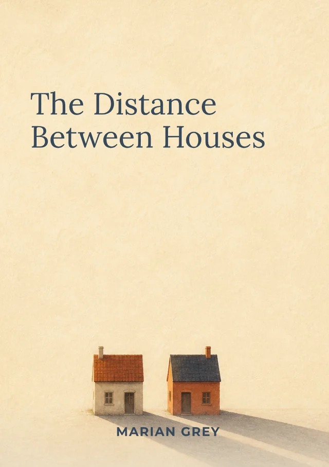 The Distance Between Houses, premade Literary fiction book cover