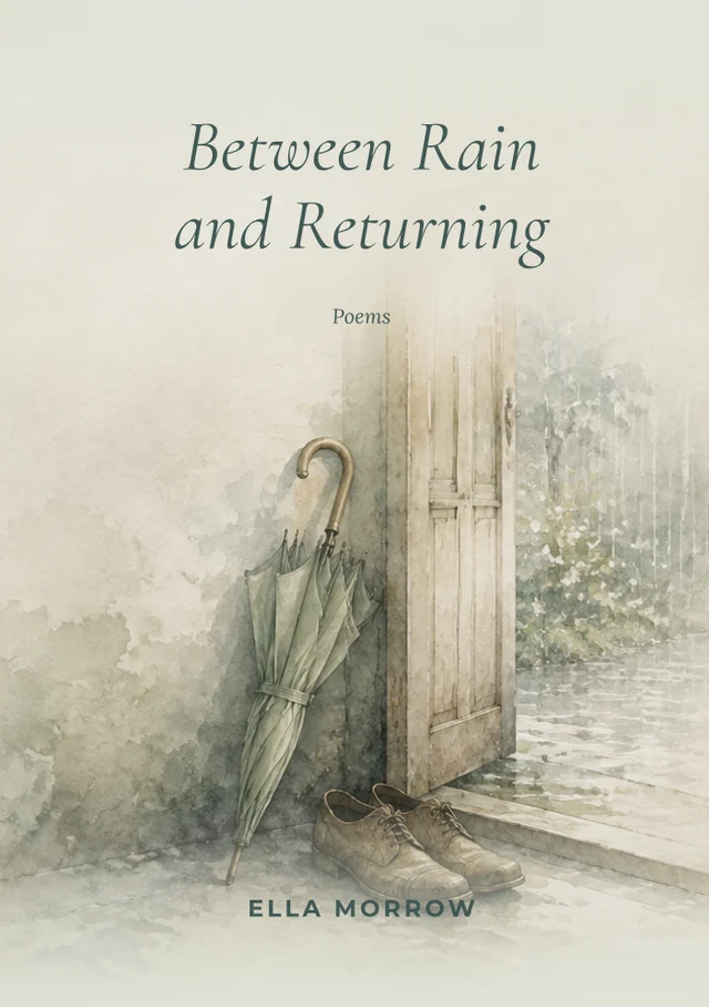 Between Rain and Returning, premade Poetry & Personal Writing book cover
