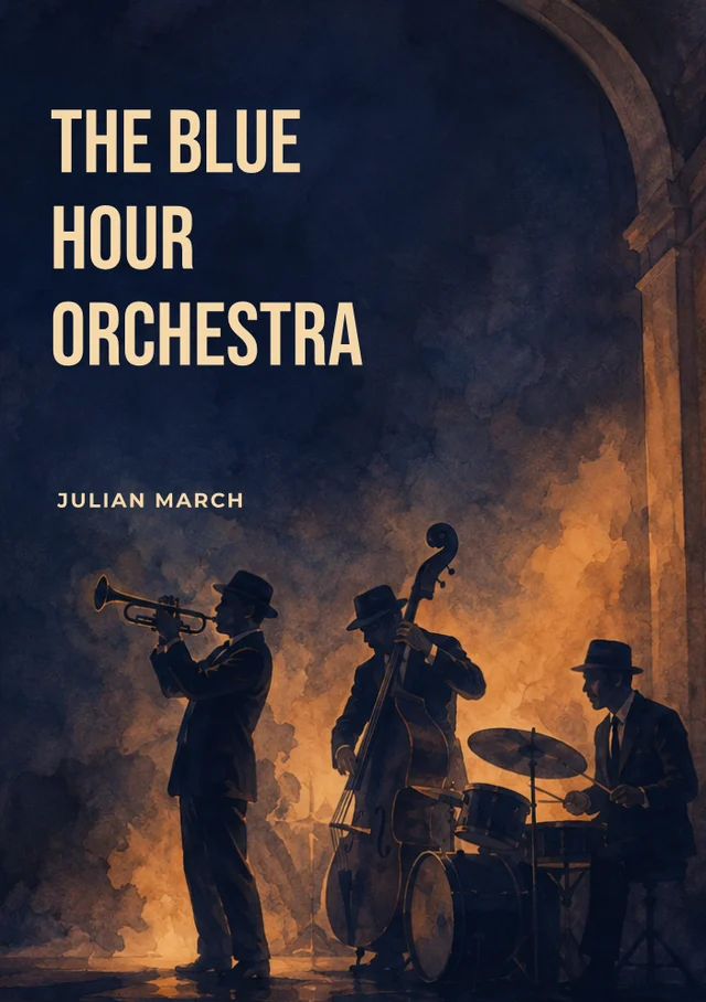 The Blue Hour Orchestra, premade Historical fiction book cover