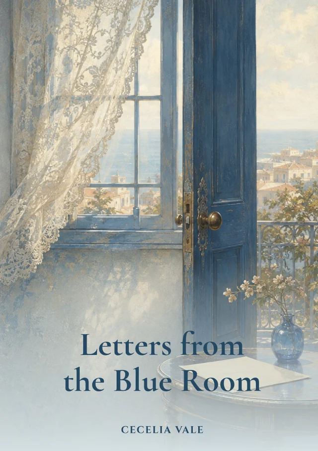 Letters from the Blue Room, premade Historical fiction book cover