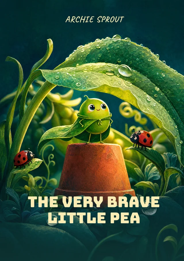 The Very Brave Little Pea, premade Children’s · A tiny garden hero book cover