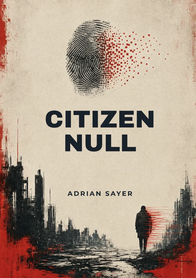 Citizen Null, premade Dystopian science fiction book cover