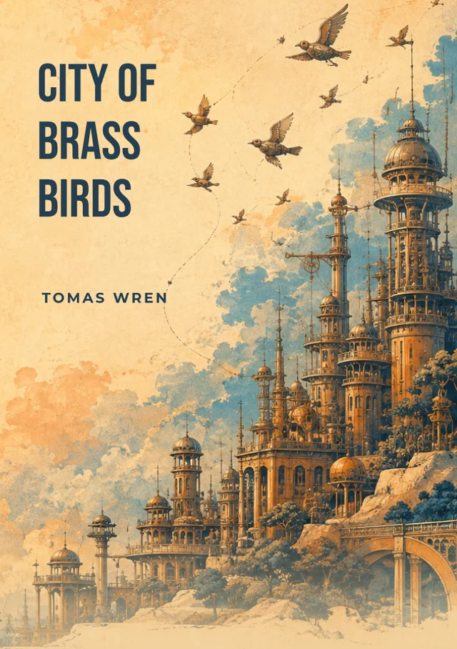 City of Brass Birds, premade Fantasy book cover