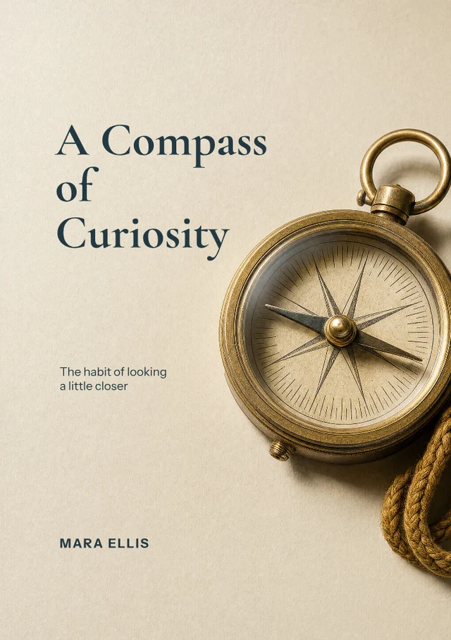 A Compass of Curiosity, premade Nonfiction · The exploring mind book cover