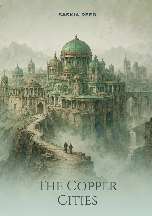 The Copper Cities, premade Adventure book cover