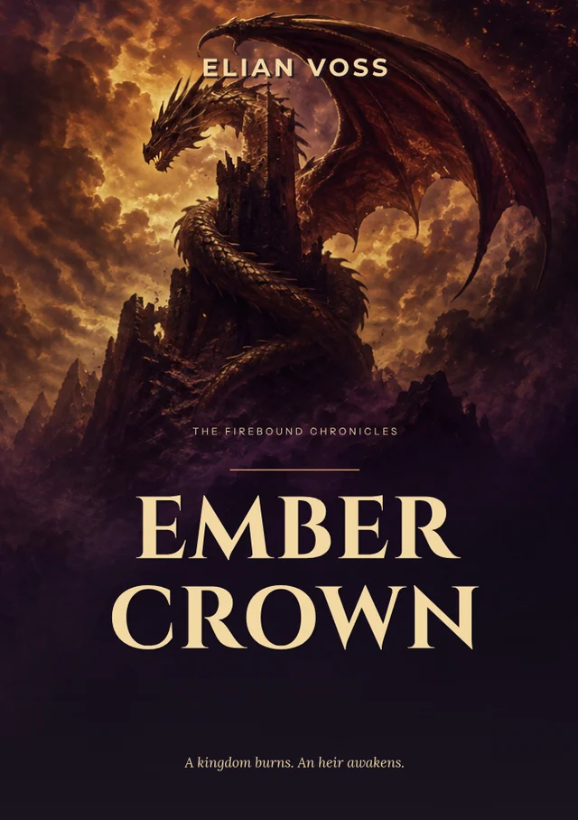 Ember crown, premade Epic fantasy book cover