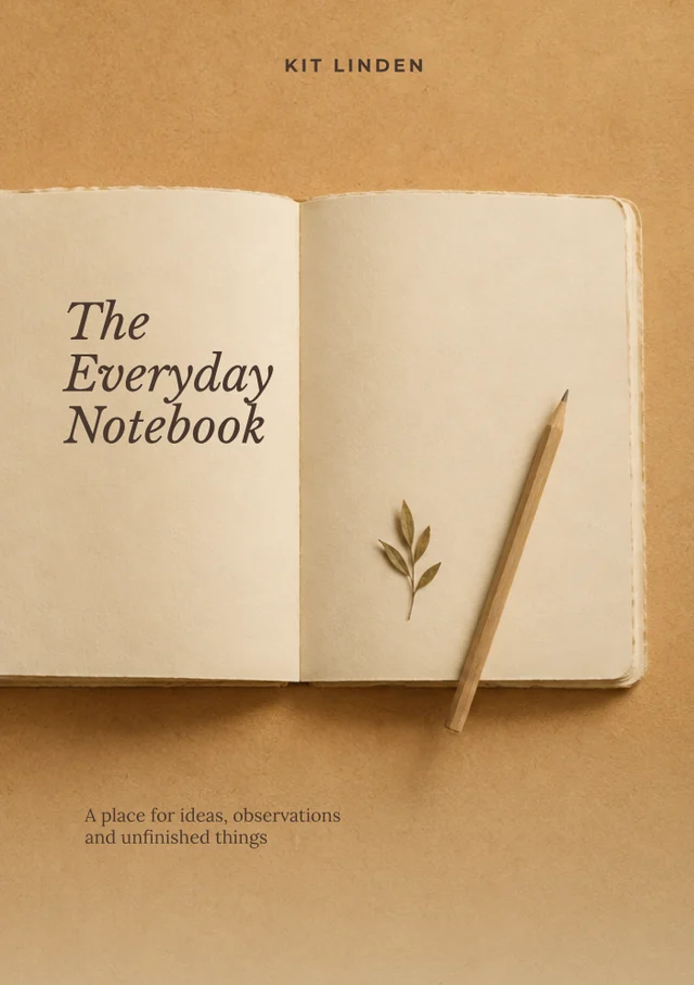 The Everyday Notebook, premade Nonfiction book cover