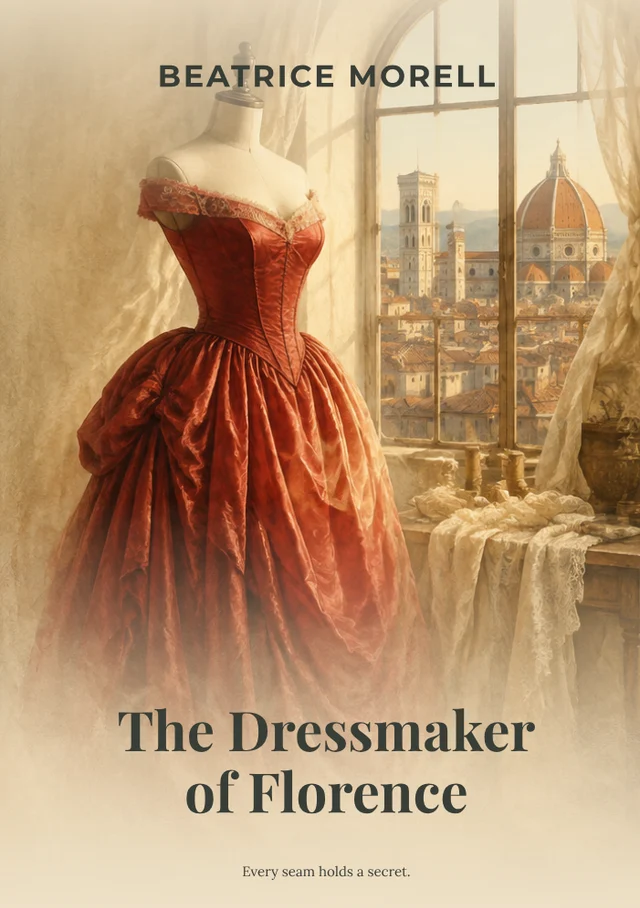 The dressmaker of Florence, premade Historical fiction book cover