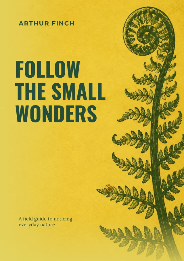 Follow the Small Wonders, premade Non-fiction book cover