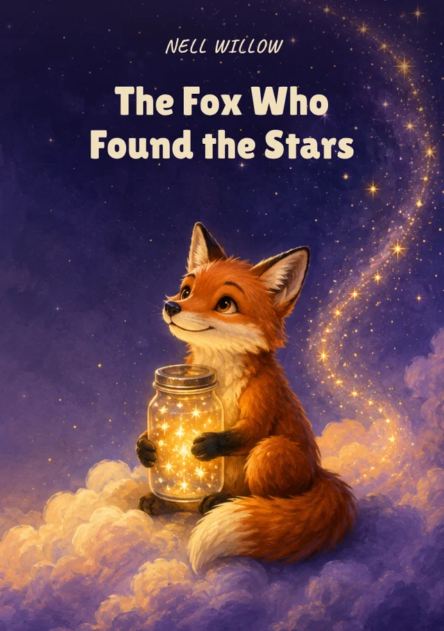 The Fox Who Found the Stars, premade Children's fiction book cover
