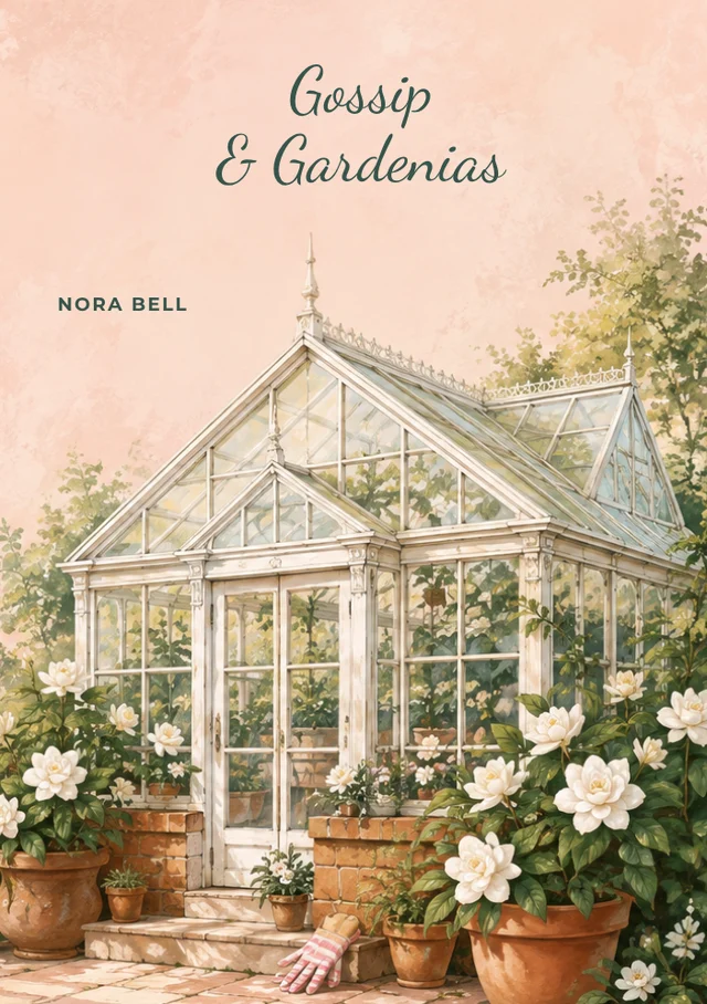 Gossip & Gardenias, premade Cosy mystery book cover