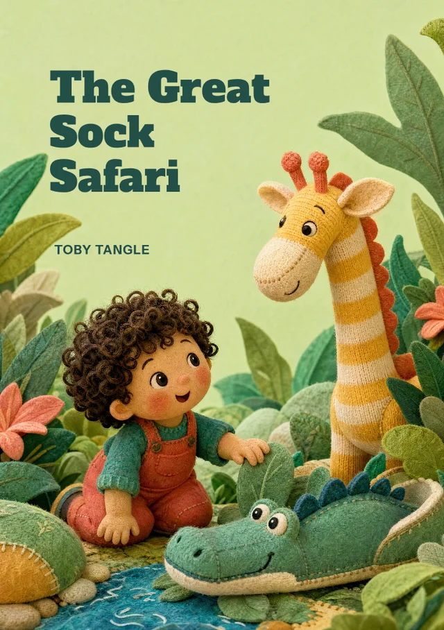 The Great Sock Safari, premade Children’s · An imaginative search book cover