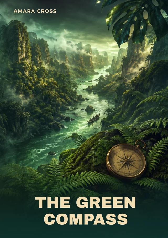The Green Compass, premade Adventure book cover