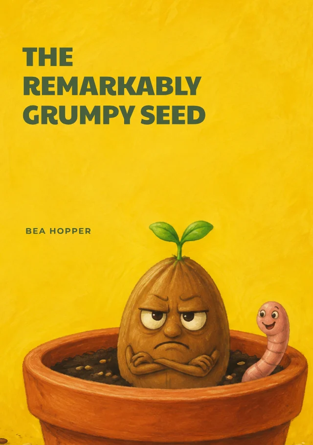 The Remarkably Grumpy Seed, premade Children's book cover