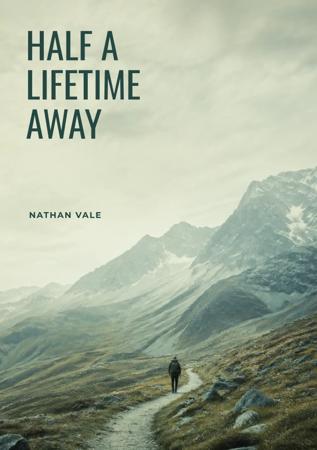 Half a Lifetime Away, premade Memoir book cover