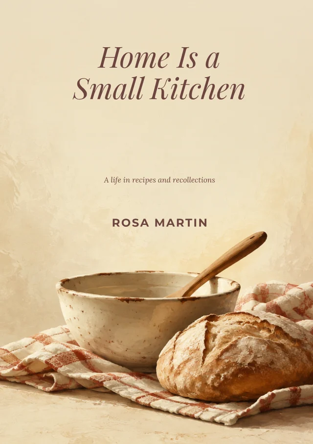 Home Is a Small Kitchen, premade Memoir & Life Stories book cover