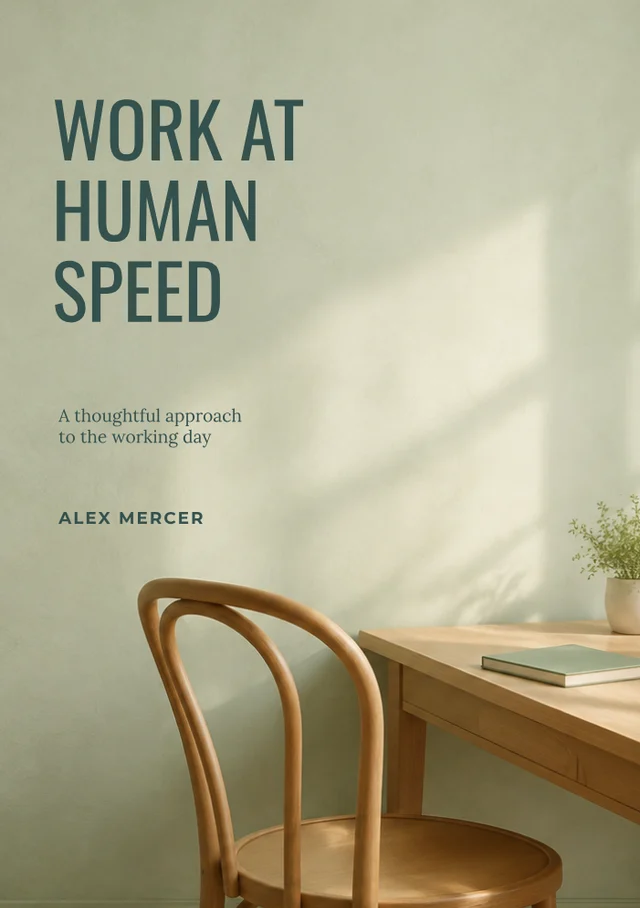 Work at Human Speed, premade Nonfiction book cover