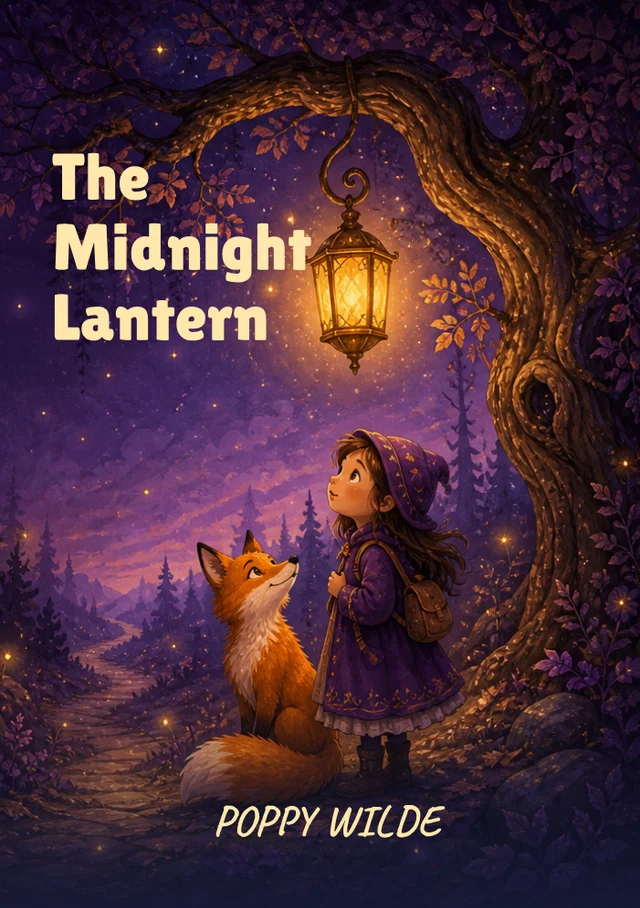 The midnight lantern, premade Children's fantasy book cover