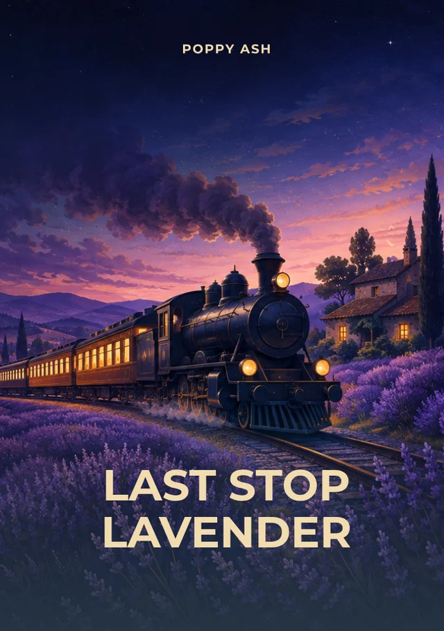 Last Stop Lavender, premade Cosy mystery book cover