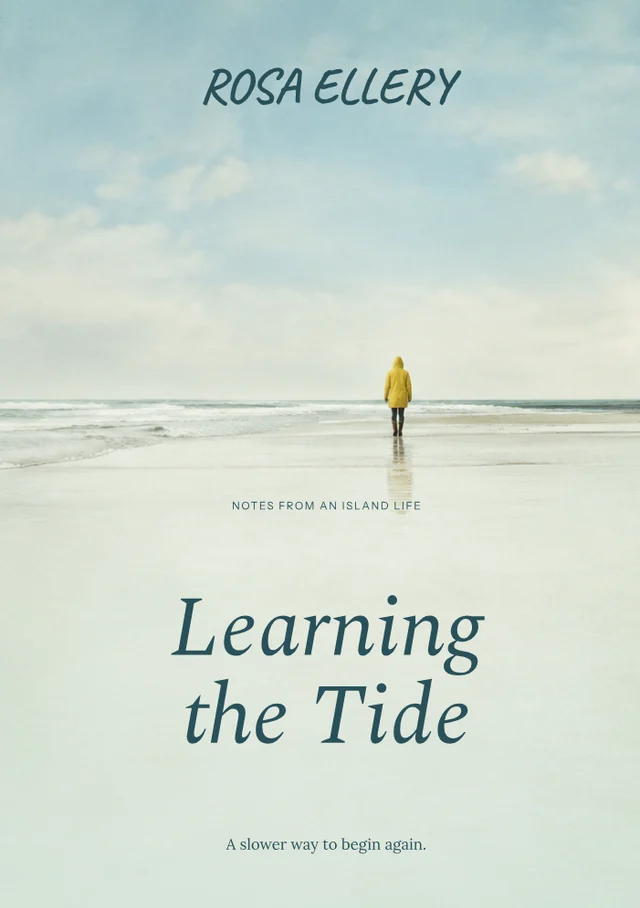 Learning the tide, premade Memoir & nature writing book cover