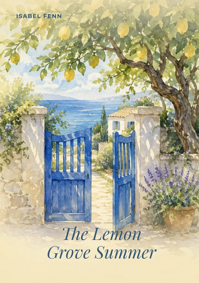 The Lemon Grove Summer, premade Romance book cover