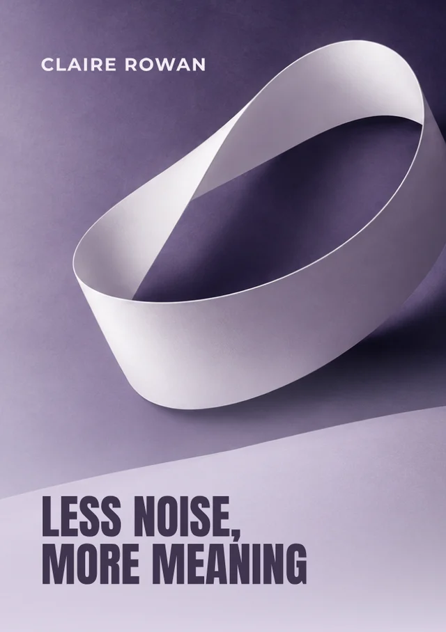 Less Noise, More Meaning, premade Nonfiction book cover