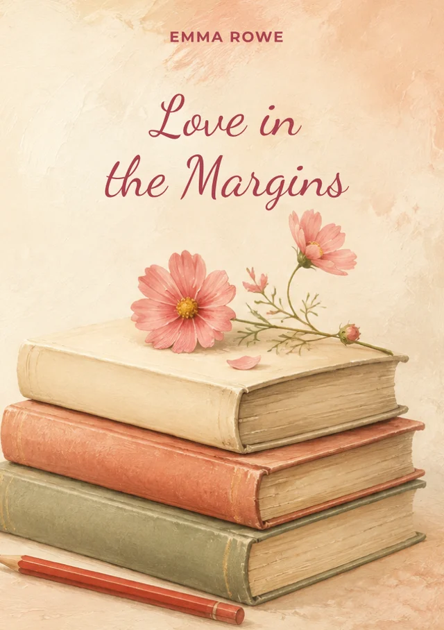 Love in the Margins, premade Romance book cover