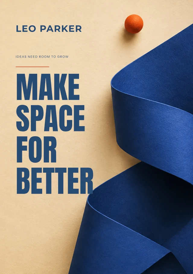 Make space for better, premade Nonfiction & creativity book cover