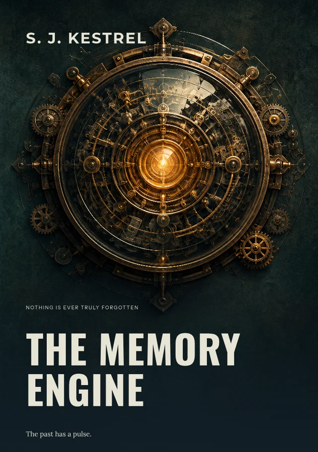 The memory engine, premade Speculative science fiction book cover