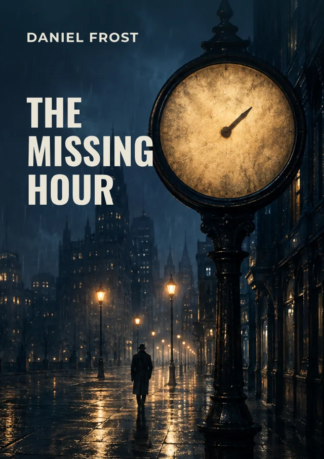 The Missing Hour, premade Crime & psychological suspense book cover