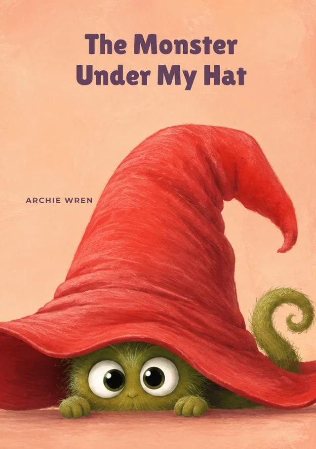 The Monster Under My Hat, premade Children's book cover