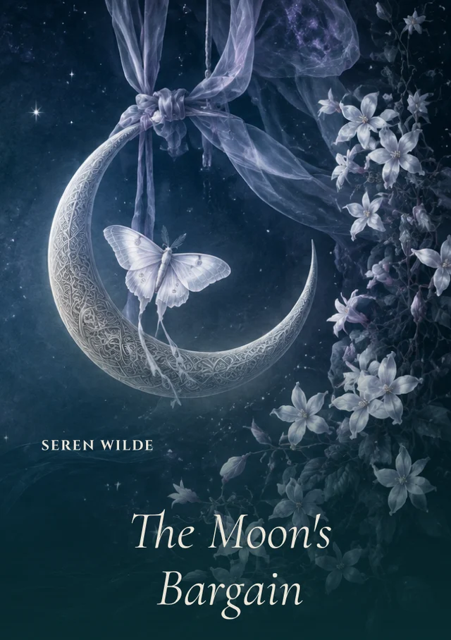 The Moon's Bargain, premade Romantic fantasy book cover