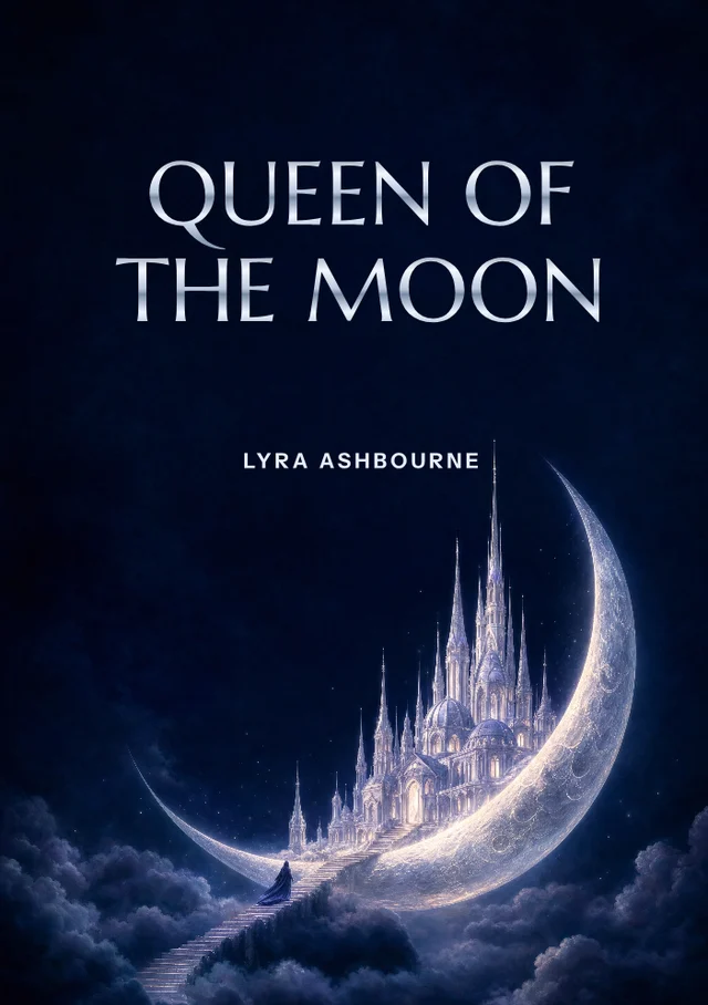 Queen of the Moon, premade Celestial fantasy book cover
