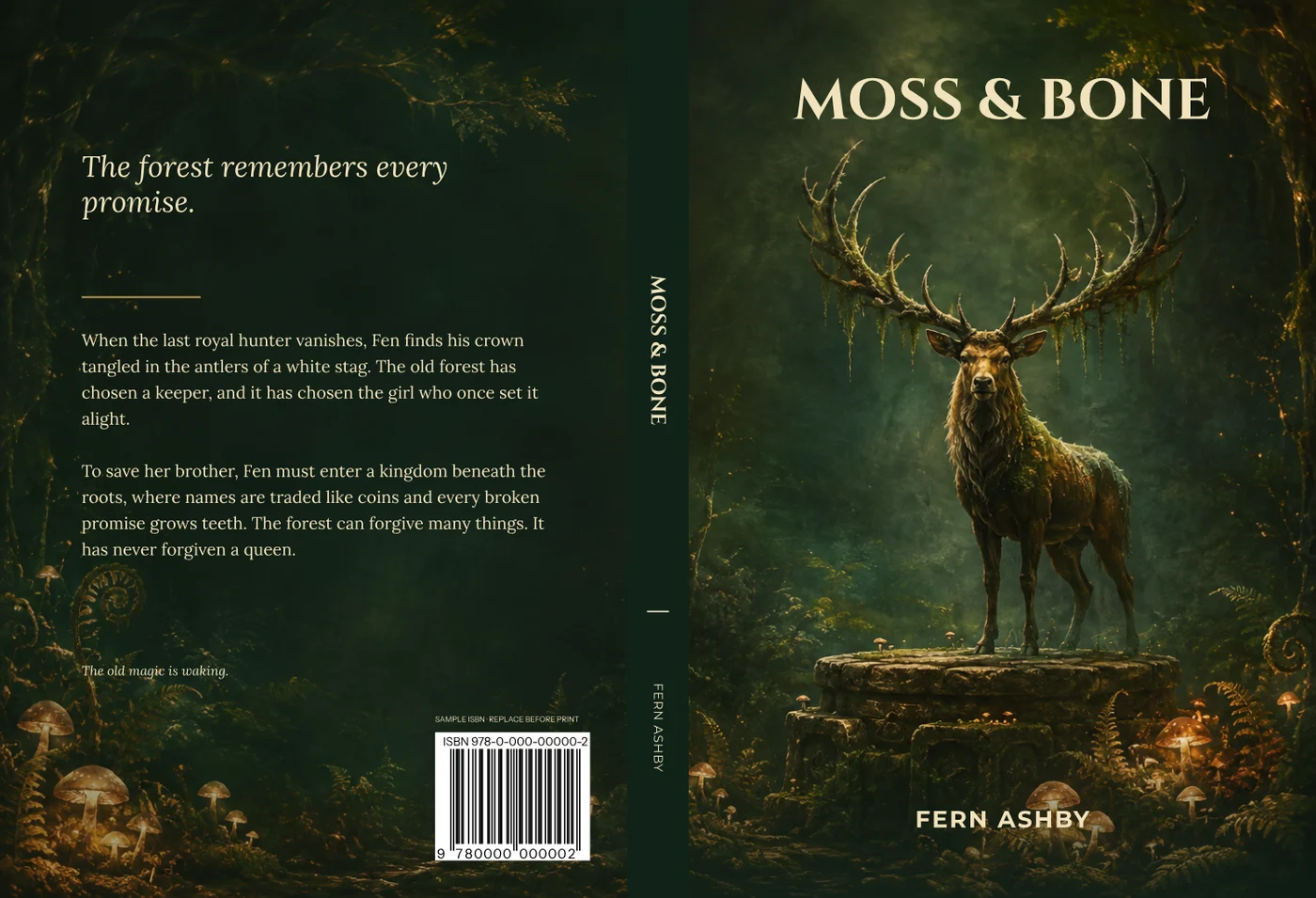 Moss & Bone, matching back, spine and front cover