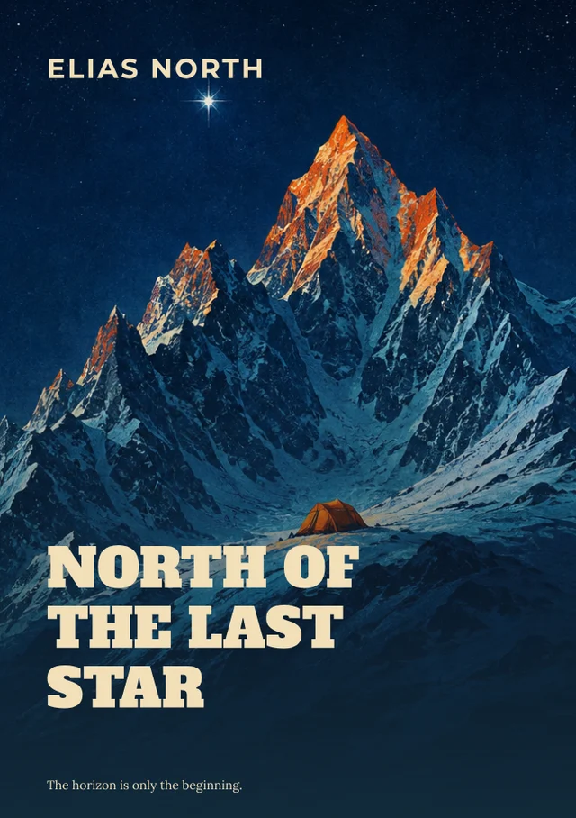North of the last star, premade Polar adventure book cover
