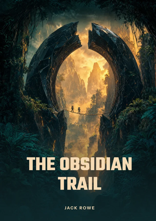 The Obsidian Trail, premade Adventure · Lost expedition book cover