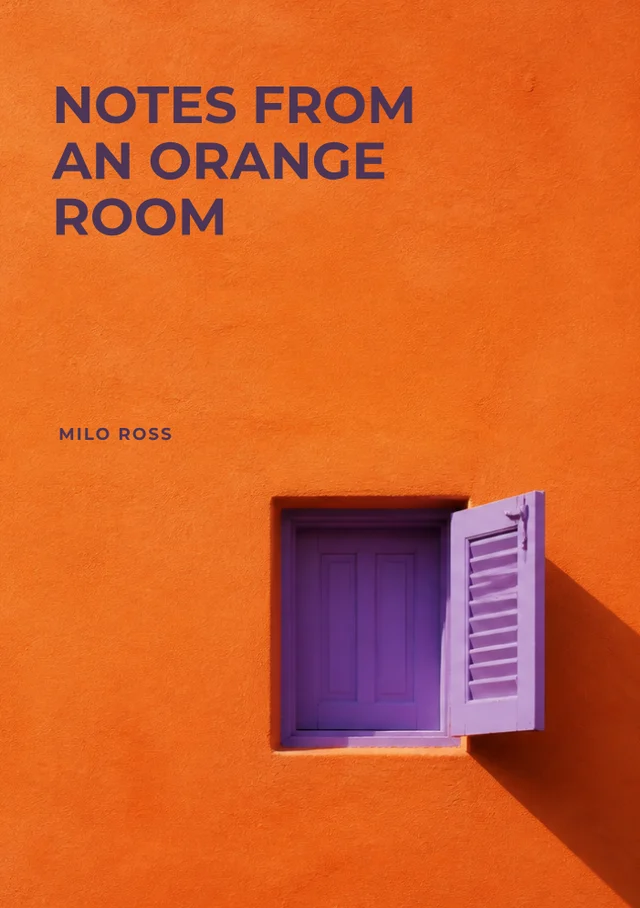 Notes from an Orange Room, premade Poetry book cover