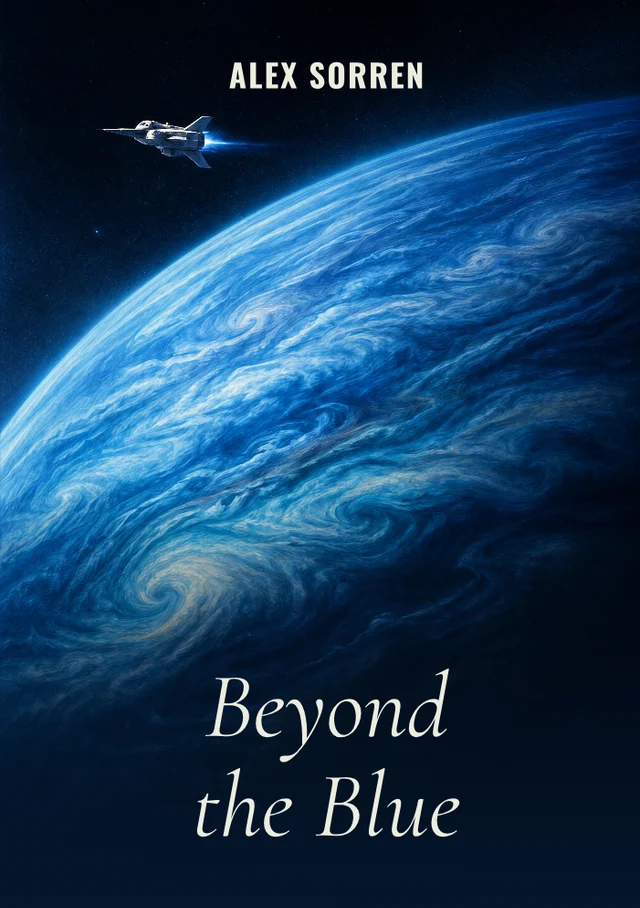 Beyond the blue, premade Science fiction & discovery book cover