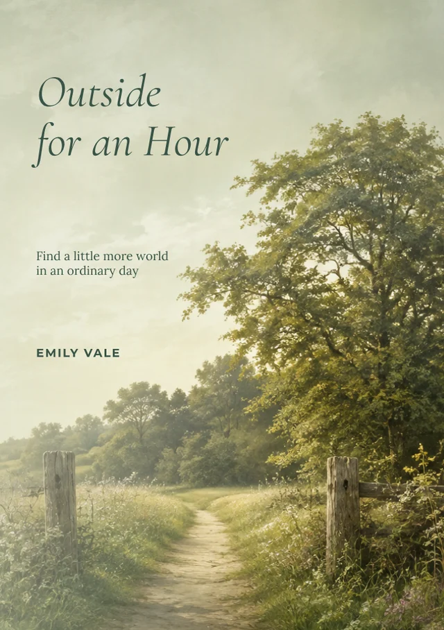 Outside for an Hour, premade Nonfiction book cover