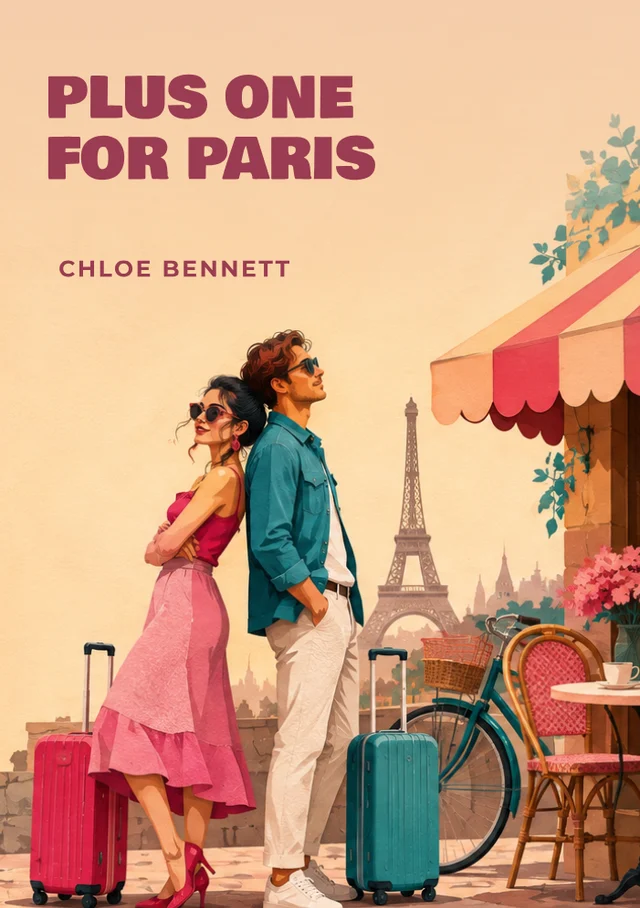 Plus One for Paris, premade Romance book cover