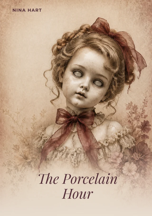 The Porcelain Hour, premade Horror book cover