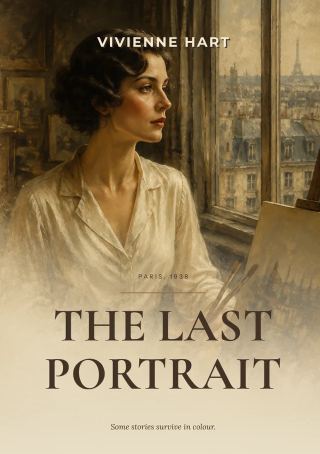 The last portrait, premade Historical fiction book cover