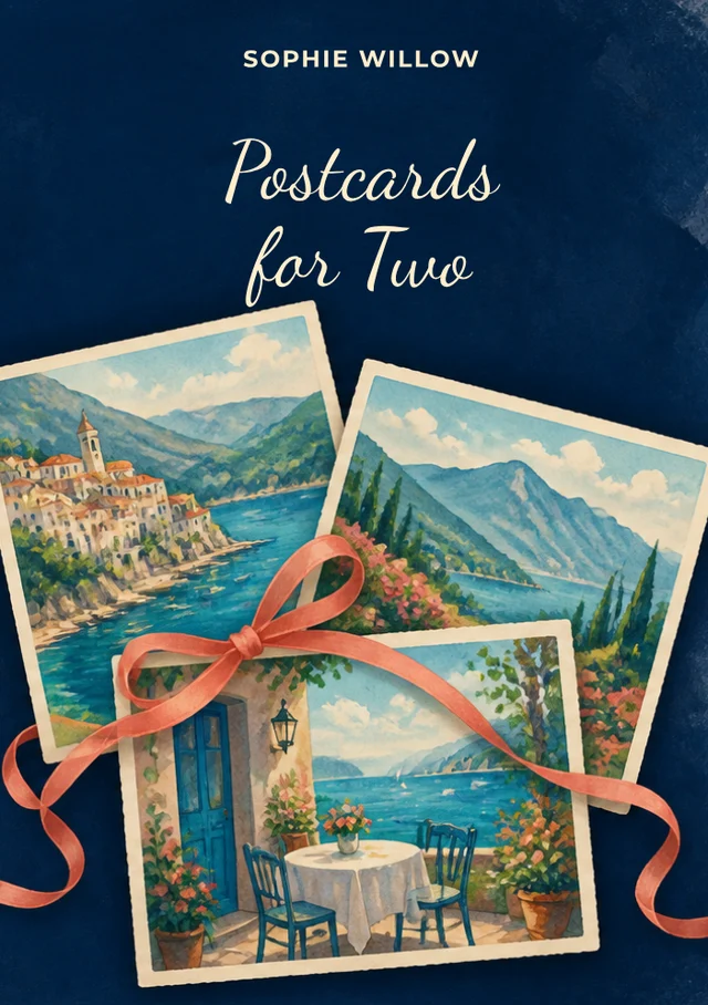 Postcards for Two, premade Romance book cover